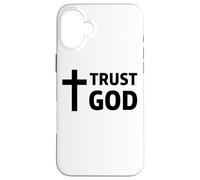 Trust God Christian Cross Jesus Faith Scripture Case for iPhone 16 Plus