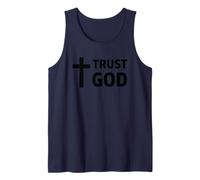 Trust God Christian Cross Jesus Faith Scripture Tank Top