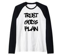Trust God's Plan Christian Faith Raglan Baseball Tee