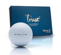 Trust Golf Ball I K8 Bison X I Urtheane Cover with Reactive Core I 3-Pcs I Fit to Swing Speed Above 105 mph I White, 12 Balls I