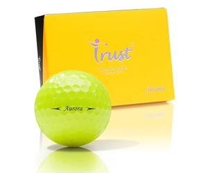Trust Golf Balls Aurora | Rosa | Tour-Level Performance | Stand Out | Maximum Distance | Straight Flight | Stopping Power | Crystal Urethane Cover for Ultimate Control (Yellow, 1 Dozen)