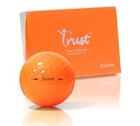 Trust Golf Balls Aurora | Tour-Level Performance | Stand Out | Maximum Distance | Straight Flight | Stopping Power | Crystal Urethane Cover for Ultimate Control (Orange,12 balls)