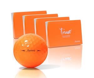 Trust Golf Balls Aurora | Tour-Level Performance | Stand Out | Maximum Distance | Straight Flight | Stopping Power | Crystal Urethane Cover for Ultimate Control (Orange, 48 Balls)