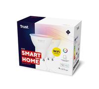 Trust GU10 Smart Bulb WiFi Dimmable Spot, Colour Changing, 2 Pack | 1800-6500K, 5W, 345 Lumens, 2.4GHz WiFi, App for Android and iOS, Compatible with Alexa & Google Home, No Hub Required