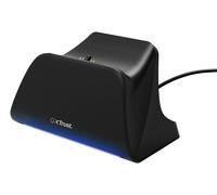Trust GXT 255 PS5 Controller Charger, Dualsense PlayStation 5 Controller Charging Dock with Place-on Design, Fast Charging, LED lighting, Anti-skid Pad, USB-C-C Cable Included, PS5 Accessories, Black