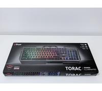 Trust GXT Torac Metal Backlit Illuminated Wired Gaming Keyboard PC Laptop - NEW
