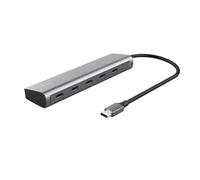 Trust Halyx 5-in-1 USB-C Hub, 4x USB-C, 100W PD Power Port, 5 Gbps Data, Multiport Adapter for PC, Laptop, Macbook Pro - Silver