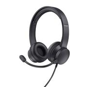Trust HS-201 Headset Wired Head-band Office/Call center USB Type-A Black