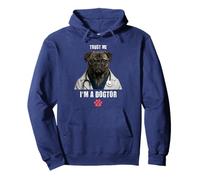Trust I’m A Dogtor Funny Brindle Pug Pet Vet Surgeon Pullover Hoodie