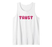 Trust in Cute Love Hearts Bubble Lettering Tank Top