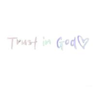 Trust in God Rearview Mirror Stickers for Cars and Motorcycles, Crafted from Vinyl Material Resistant to Water and UV Rays for Long Lasting Outdoor Application (Gradient color)