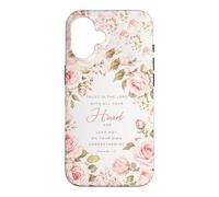 Trust In The Lord Bible Verse Christian Proverbs 3:5 Floral Case for iPhone 16