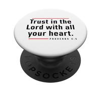 Trust in the Lord - Bible Verse Proverbs 3:5 Christian Quote PopSockets Adhesive PopGrip