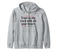 Trust in the Lord - Bible Verse Proverbs 3:5 Christian Quote Zip Hoodie