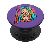 Trust in the Lord Christian Manga Anime Bible Verse Purple PopSockets Adhesive PopGrip