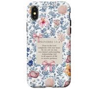 Trust In The Lord Jesus Faith Bible Verse Flowers Pattern Case for iPhone X/XS
