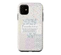 Trust In The Lord Proverbs 3:5-6 Floral Faith Art Aesthetic Case for iPhone 11