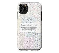 Trust In The Lord Proverbs 3:5-6 Floral Faith Art Aesthetic Case for iPhone 11 Pro Max