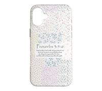 Trust In The Lord Proverbs 3:5-6 Floral Faith Art Aesthetic Case for iPhone 16 Plus