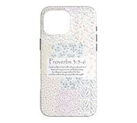 Trust In The Lord Proverbs 3:5-6 Floral Faith Art Aesthetic Case for iPhone 16 Pro Max