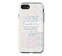 Trust In The Lord Proverbs 3:5-6 Floral Faith Art Aesthetic Case for iPhone SE (2020) / 7/8