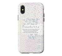 Trust In The Lord Proverbs 3:5-6 Floral Faith Art Aesthetic Case for iPhone X/XS