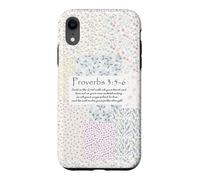 Trust In The Lord Proverbs 3:5-6 Floral Faith Art Aesthetic Case for iPhone XR