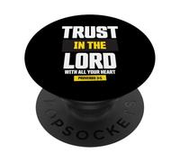 Trust in the Lord Proverbs 3:5 Bible Verse Christian Faith PopSockets Adhesive PopGrip