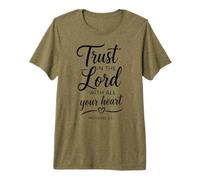 Trust in The Lord Proverbs 3:5 Bible Verse Scripture Faith Premium T-Shirt