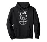 Trust In The Lord Proverbs 3:5 Bible Verse Scripture Faith Pullover Hoodie