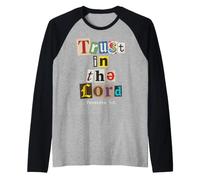 Trust in The Lord Proverbs 3:5 Christian Bible Verse Raglan Baseball Tee