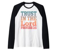 Trust in The Lord Proverbs 3:5 Christian Bible Verse Raglan Baseball Tee