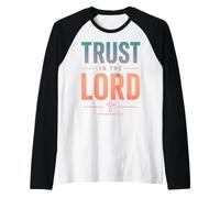 Trust in The Lord Proverbs 3:5 Christian Bible Verse Raglan Baseball Tee