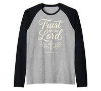 Trust in The Lord Proverbs 3:5 Christian Bible Verse Raglan Baseball Tee