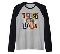 Trust in The Lord Proverbs 3:5 Christian Bible Verse Raglan Baseball Tee