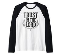 Trust in The Lord Proverbs 3:5 Christian Bible Verse Raglan Baseball Tee