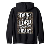Trust in the Lord Proverbs Bible Verse for Christian Man Zip Hoodie