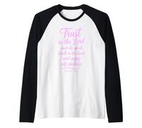 Trust in The Lord Psalm 37:3 Bible Verse Scripture Faith God Raglan Baseball Tee