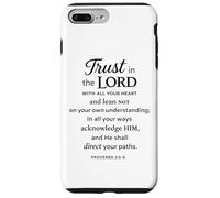 Trust In The Lord Scripture Bible Verse Proverbs 3:5 6 Pray Case for iPhone 7 Plus/8 Plus
