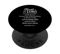 Trust In The Lord Scripture Bible Verse Proverbs 3:5 6 Pray PopSockets Adhesive PopGrip