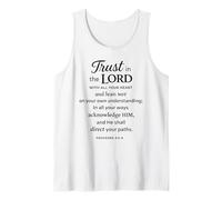 Trust in The Lord Scripture Bible Verse Proverbs 3:5 6 Pray Tank Top