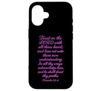 Trust In The Lord Scripture Bible Verse Proverbs 3:5 Praying Case for iPhone 16