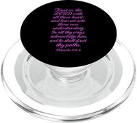 Trust In The Lord Scripture Bible Verse Proverbs 3:5 Praying PopSockets PopGrip for MagSafe