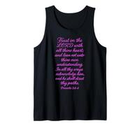 Trust in The Lord Scripture Bible Verse Proverbs 3:5 Praying Tank Top