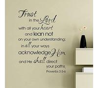 Trust in The Lord Wall Decals Religious Inspirational Bible Wall Letters Stickers Adults Bedroom Living Room Dining Room Wall Decor