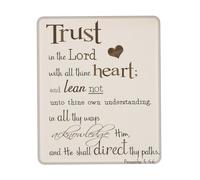 Trust in The Lord with All Thine Heart Inspirational Theme Bible Verse Scripture Mouse Pad Gaming Mouse Mat Non-Slip Rubber Funny Mousepad for Computer Laptop Gamer 7.9x9.4 inch