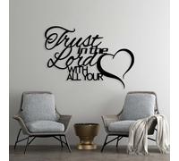 Trust in the Lord with all Your Heart Metal Sign, Bible Verses Wall Decor, Religious Quotes, Christian Art, Serenity Prayer