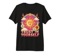 Trust in Yourself Sun Moon Retro 70s Boho Hippie Graphic Premium T-Shirt