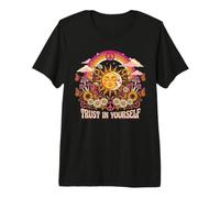 Trust in Yourself Sun Moon Retro 70s Boho Hippie Graphic Premium T-Shirt