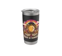Trust in Yourself Sun Moon Retro 70s Boho Hippie Graphic Stainless Steel Insulated Tumbler
